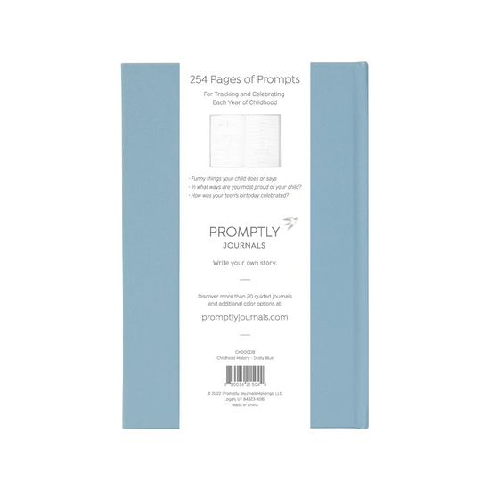 A Complete Childhood History: From Pregnancy to 18 Years Old (Dusty Blue, Leatherette)