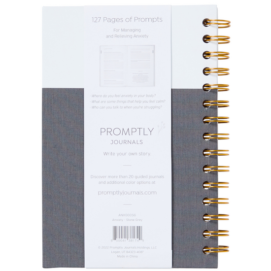 Peace of Mind: A Journal to Calm Anxiety (Stone Grey)