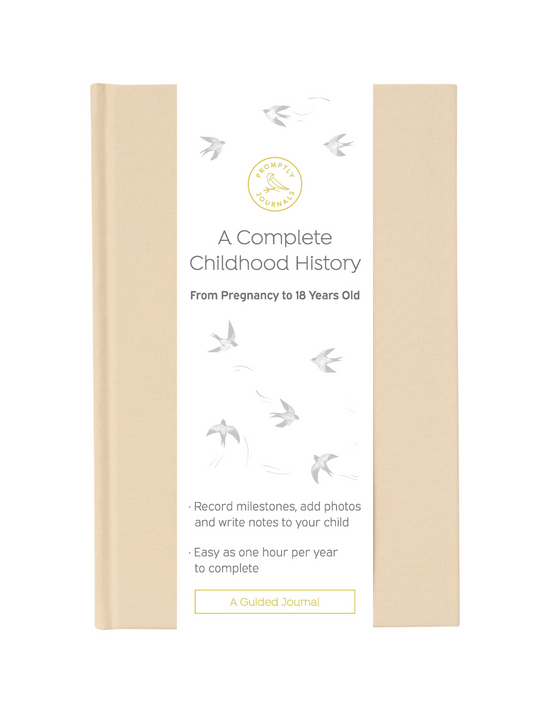 A Complete Childhood History: From Pregnancy to 18 Years Old (Sand Brown, Linen)