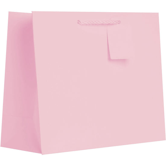 Heavyweight Solid Color Large Gift Bags, Matte Pastel Pink by Present Paper