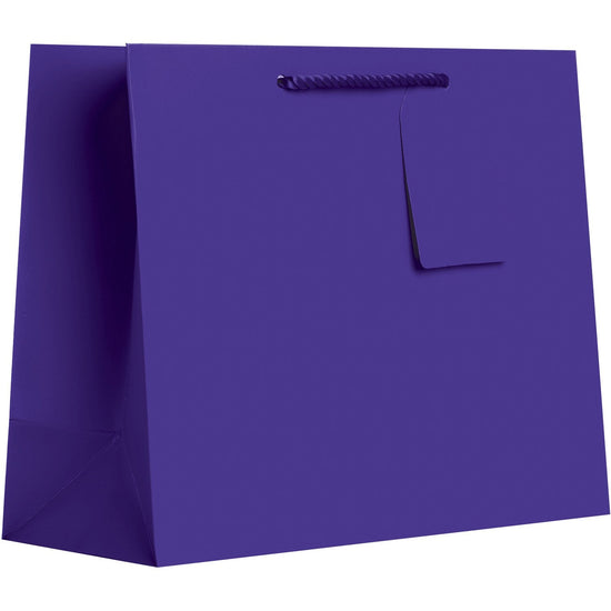 Heavyweight Solid Color Large Gift Bags, Matte Purple by Present Paper