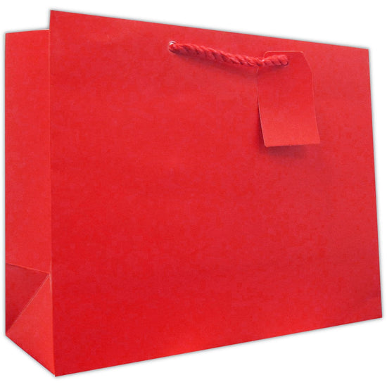 Heavyweight Solid Color Large Gift Bags, Matte Red by Present Paper