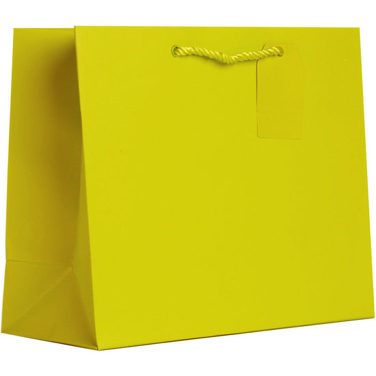 Heavyweight Solid Color Large Gift Bags, Matte Yellow by Present Paper