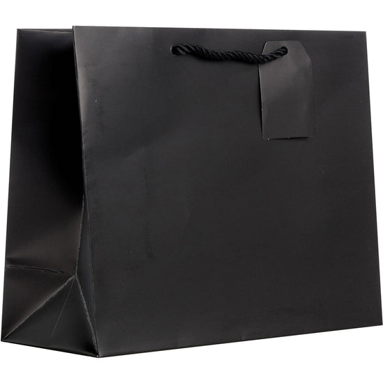 Heavyweight Solid Color Large Gift Bags, Matte Black by Present Paper