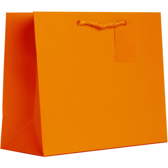 Heavyweight Solid Color Large Gift Bags, Matte Orange by Present Paper