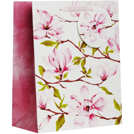 Medium Gloss Floral Gift Bags, Magnolia by Present Paper