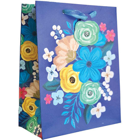 Medium Floral Gift Bags, Gypsy Floral Blue by Present Paper