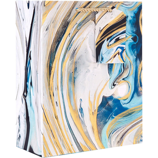 Medium Matte Gift Bags with Foil, Marbleized by Present Paper