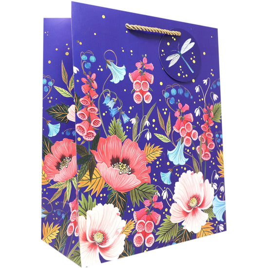 Medium Floral Gift Bags, Blooming with Foil Accents by Present Paper