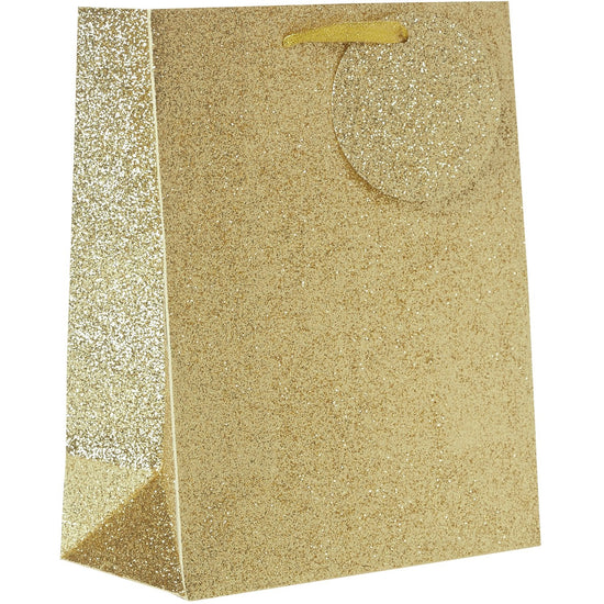 Medium Gift Bags, Gold Glitter by Present Paper