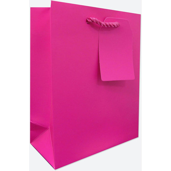 Heavyweight Solid Color Small Gift Bags, Matte Magenta by Present Paper