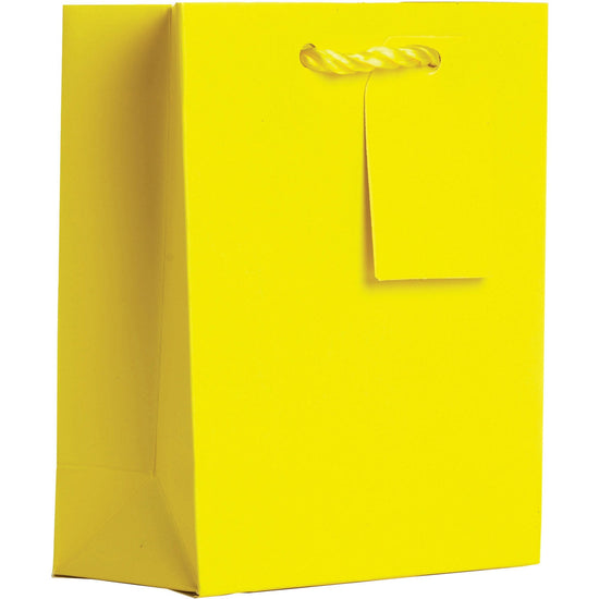 Heavyweight Solid Color Small Gift Bags, Matte Yellow by Present Paper