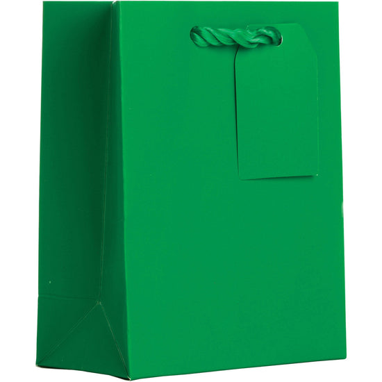 Heavyweight Solid Color Small Gift Bags, Matte Green by Present Paper