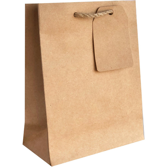 Heavyweight Solid Small Gift Bags, Natural Kraft by Present Paper