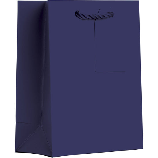 Heavyweight Solid Color Small Gift Bags, Matte Navy Blue by Present Paper