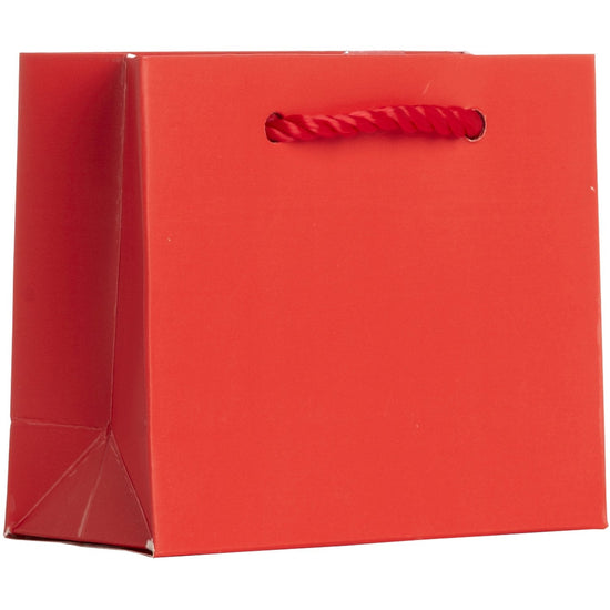 Heavyweight Solid Color Tiny Gift Bags, Matte Red by Present Paper