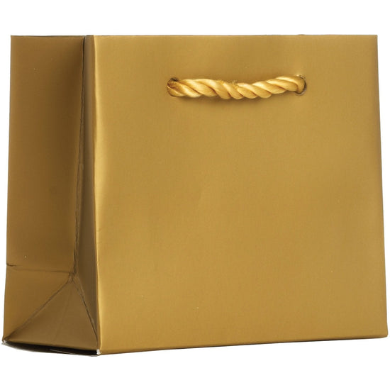 Heavyweight Solid Color Tiny Gift Bags, Matte Metallic Gold by Present Paper