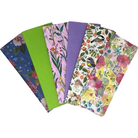 All Occasion Tissue Paper Assortment (Florals, 6 Pack, 32 sheets total) by Present Paper