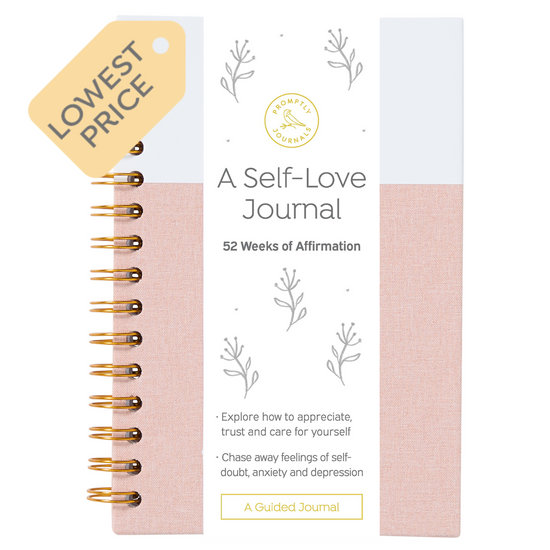 A Self-Love Journal: 52 Weeks of Affirmation (Heathered Pink)