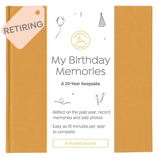 My Birthday Memories: A 20-Year Keepsake (Amber, Linen)