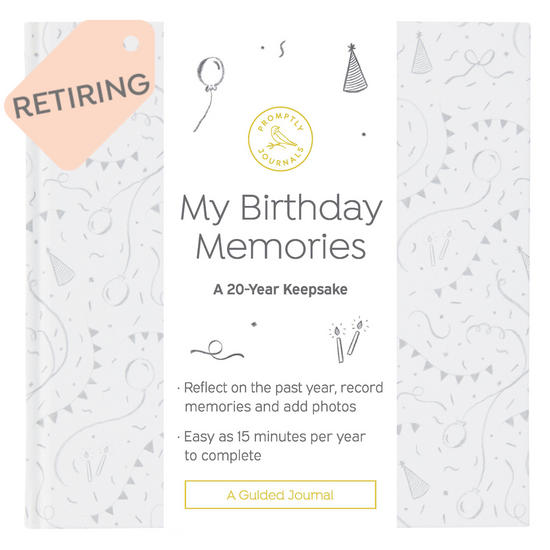 My Birthday Memories: A 20-Year Keepsake (Confetti Linen)