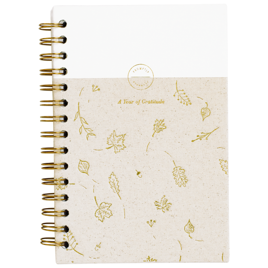 Gratitude Journal - Gold Leaf Linen